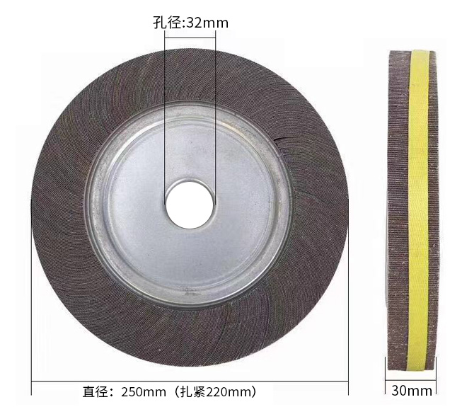 Tubulação de aço inoxidável de lixamento 300x25x36 personalizado de moedura de brilho de lustro da fábrica de China da roda de Esicut